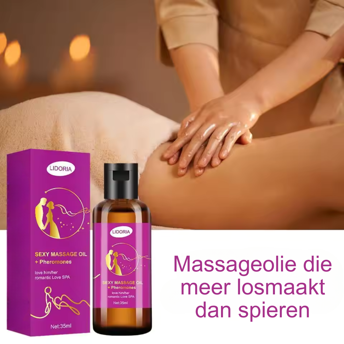 Olio da massaggio sensuale con oli essenziali